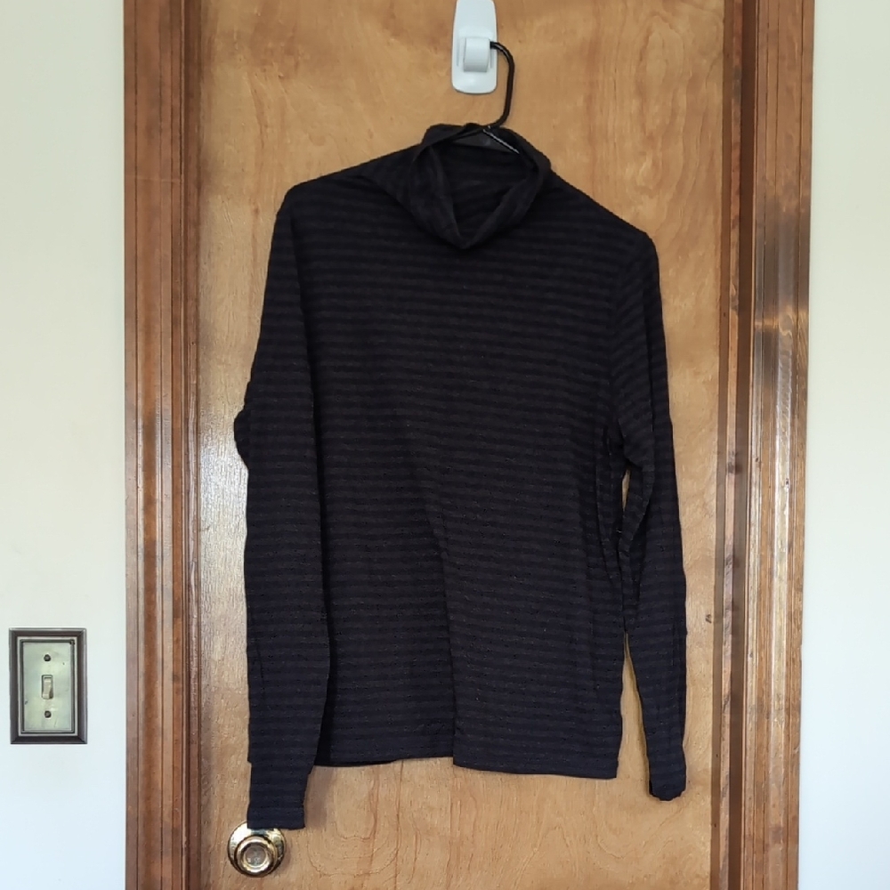 CAbi Striped Turtleneck Long Sleeves Tee